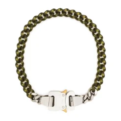 Nylon bicolore e collana metallica
