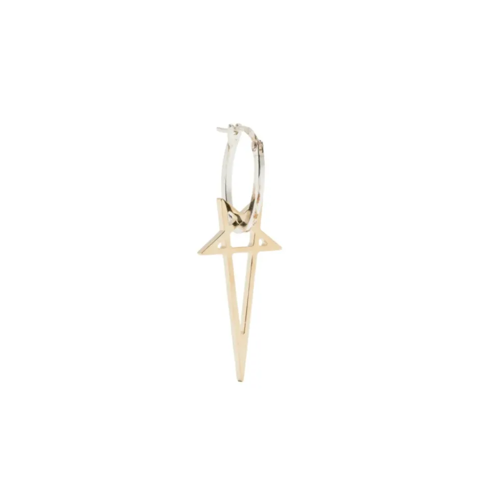 Orecchino Pentagramma Oro/Argento