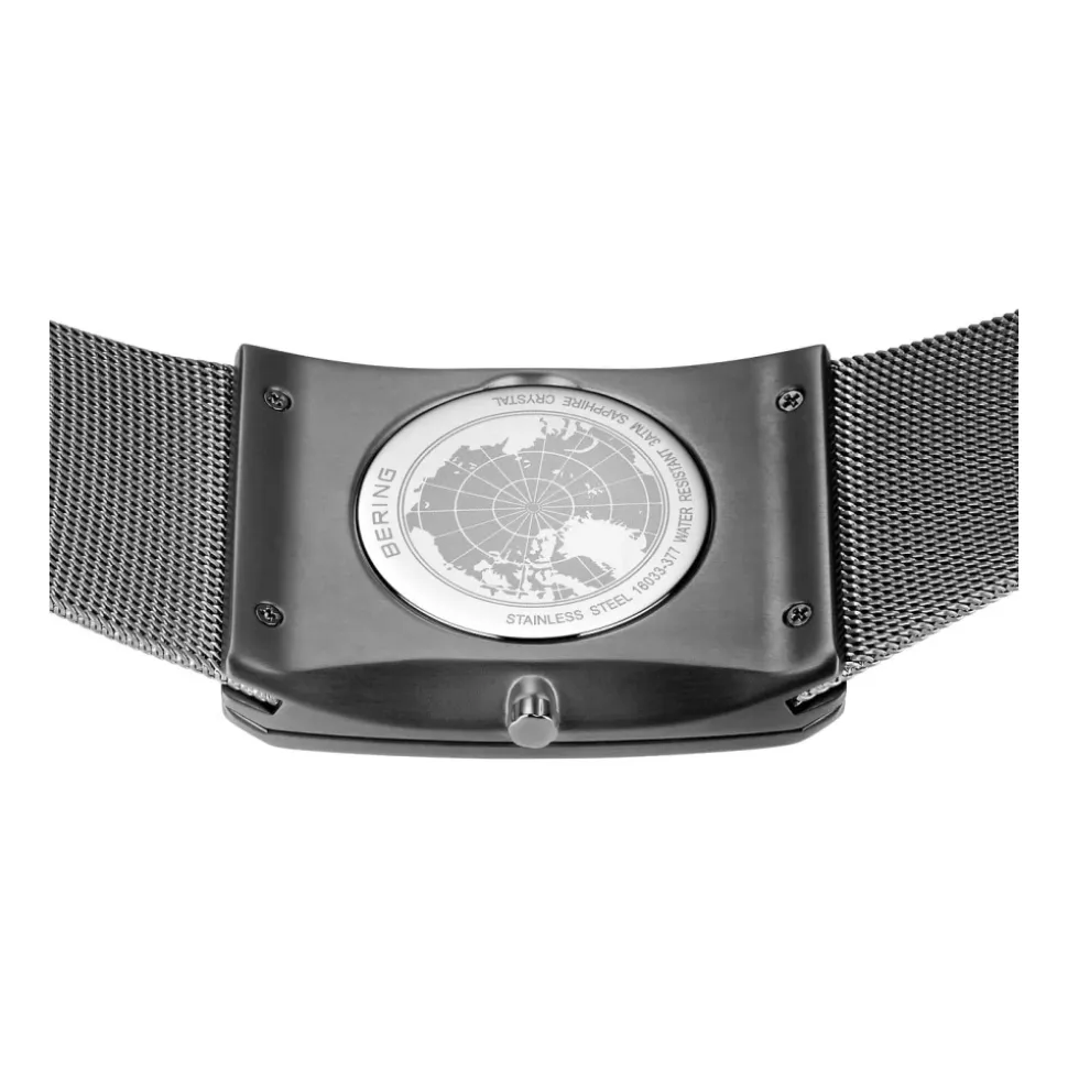 Orologio da Uomo Bracciale Milanese Acciaio Inossidabile Vetro Zaffiro 41mm Grigio 16033-377