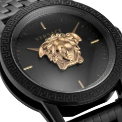 Orologio Uomo Empire Acciaio Nero Logo Medusa 3D