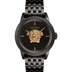 Orologio Uomo Empire Acciaio Nero Logo Medusa 3D