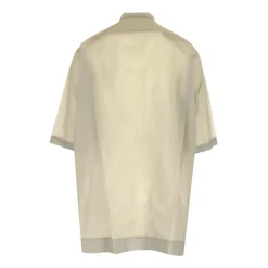 Oversized shirt with check pattern