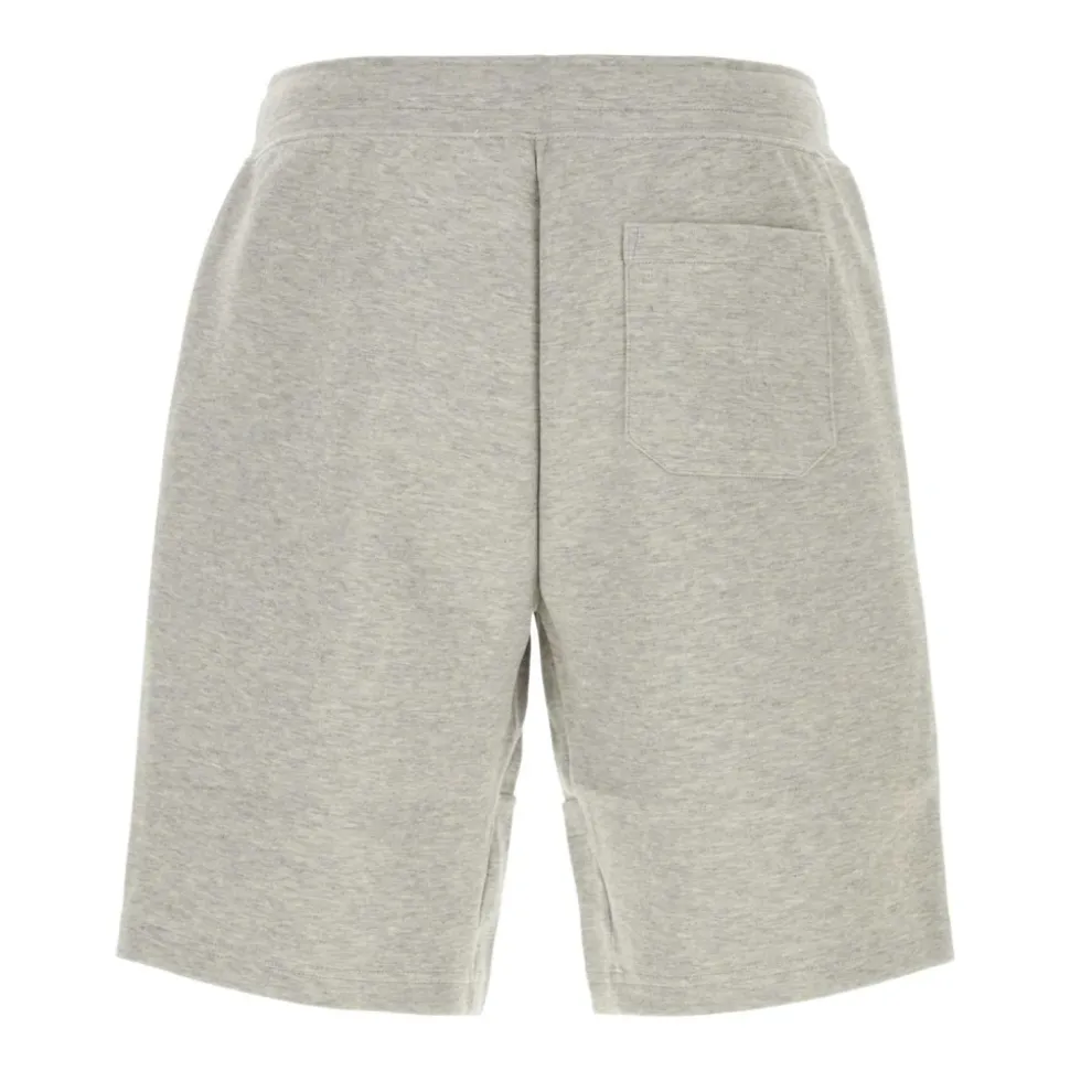 Pantaloncini Bermuda in Twill di Misto Cotone a Gamba Dritta