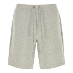 Pantaloncini Bermuda in Twill di Misto Cotone a Gamba Dritta