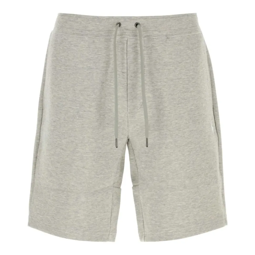Pantaloncini Bermuda in Twill di Misto Cotone a Gamba Dritta