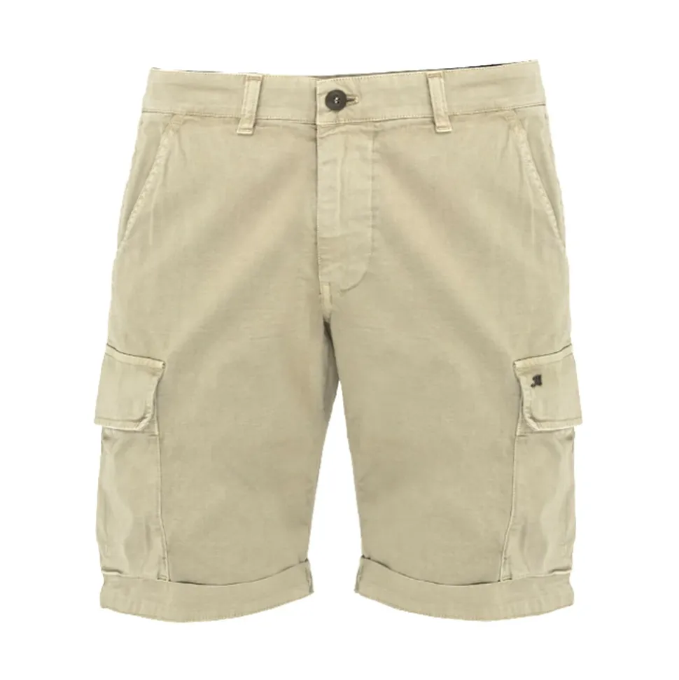 Pantaloncini Cargo Elasticizzati in Cotone