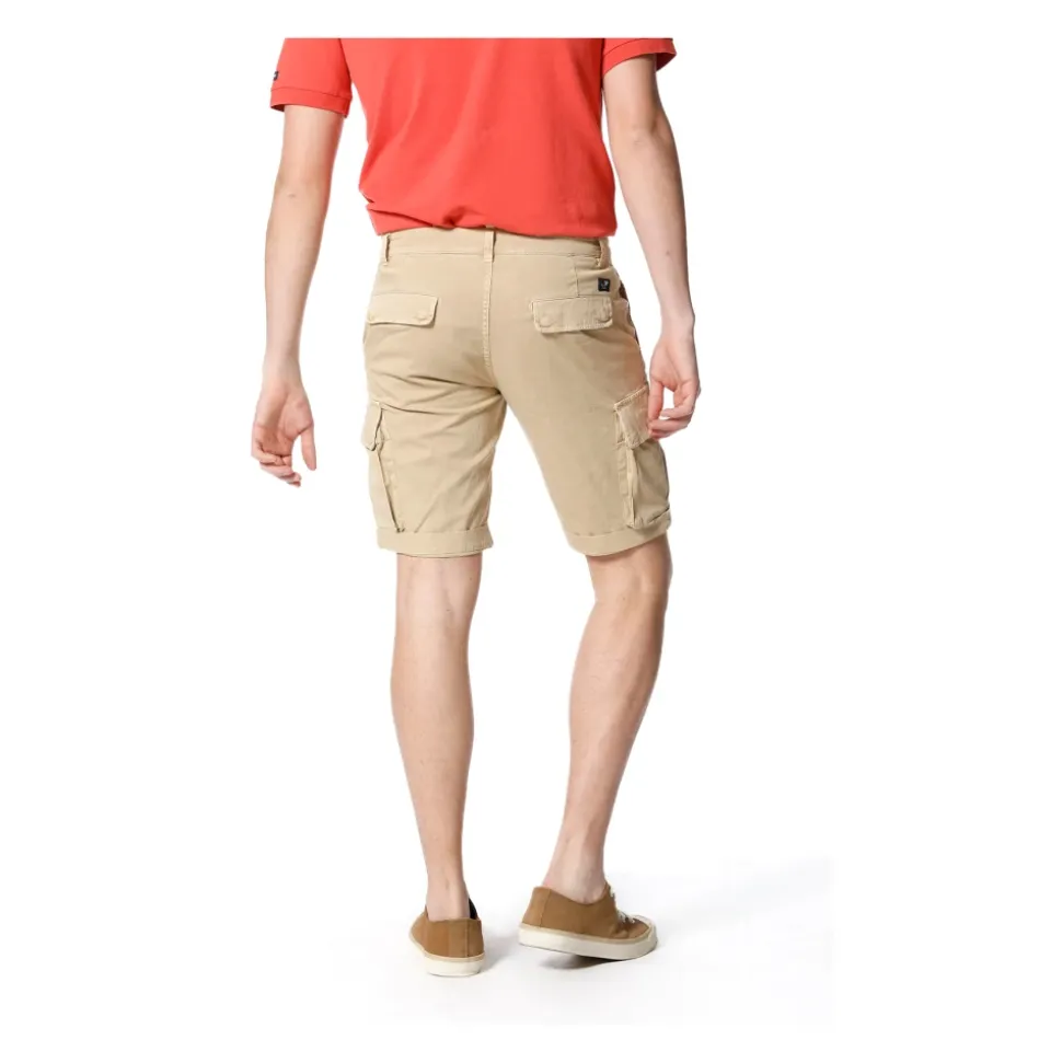 Pantaloncini Cargo Elasticizzati in Cotone
