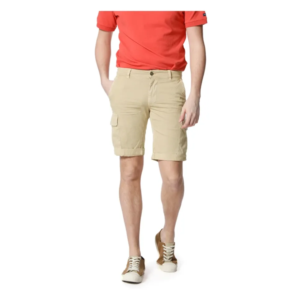 Pantaloncini Cargo Elasticizzati in Cotone