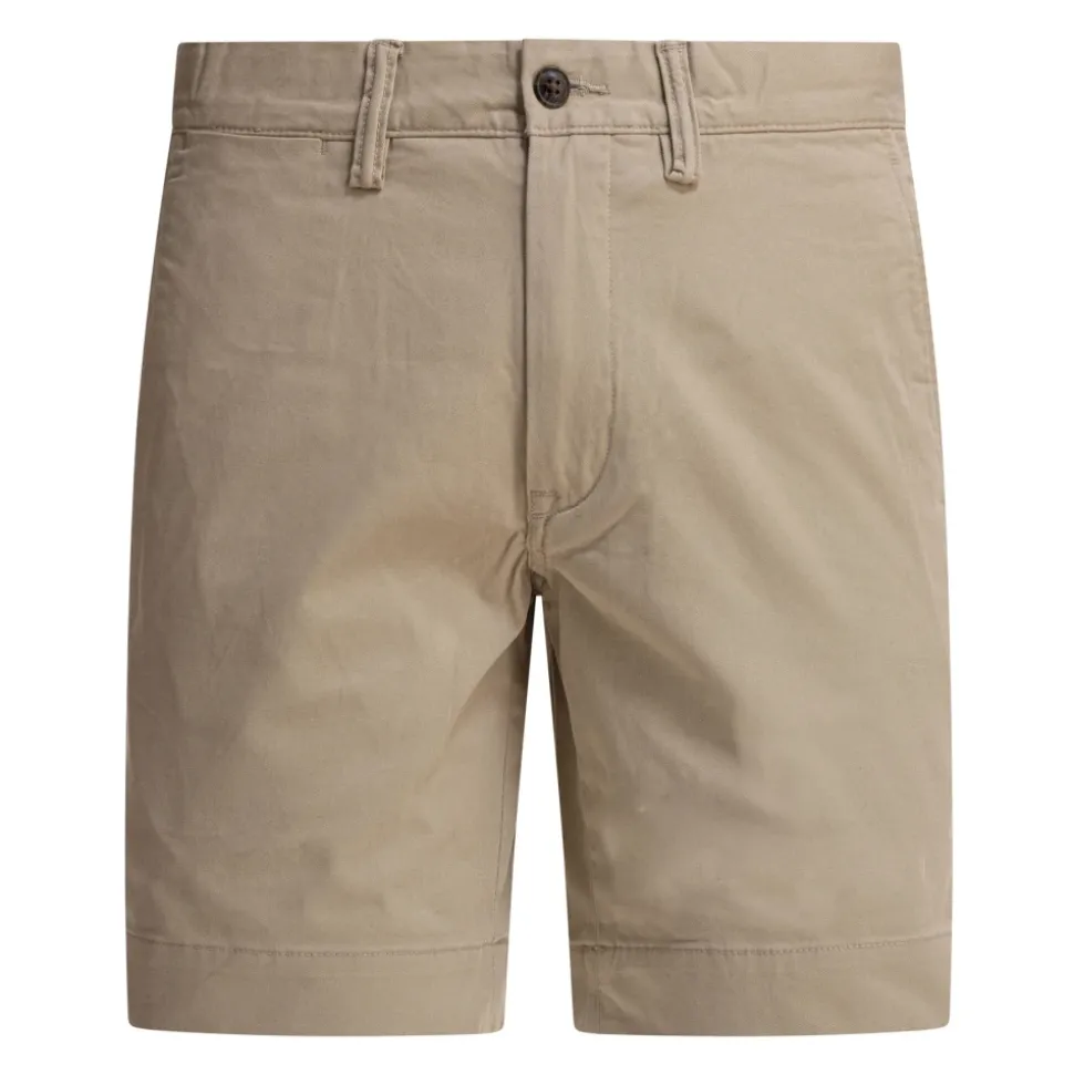 Pantaloncini Chino Elasticizzati a Gamba Dritta