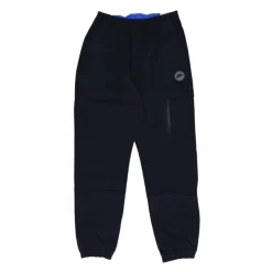 Pantaloni Sportivi Utility in Tessuto Tramato Nero/Blu