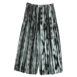 Pantaloni a Righe con Pennellate