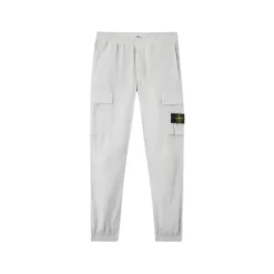 Pantaloni Cargo Grigio Perla