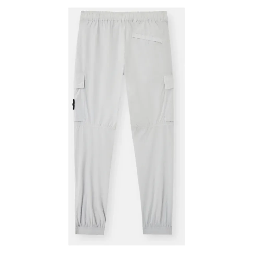 Pantaloni Cargo Grigio Perla