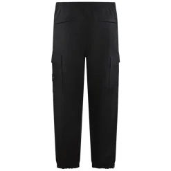 Pantaloni Cargo in Flanella di Lana e Nylon