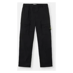 Pantaloni Cargo in Twill di Cotone Stretch