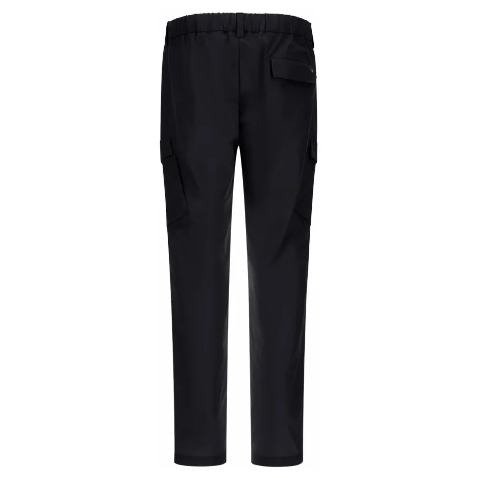 Pantaloni Cargo Neri Vestibilità Elegante