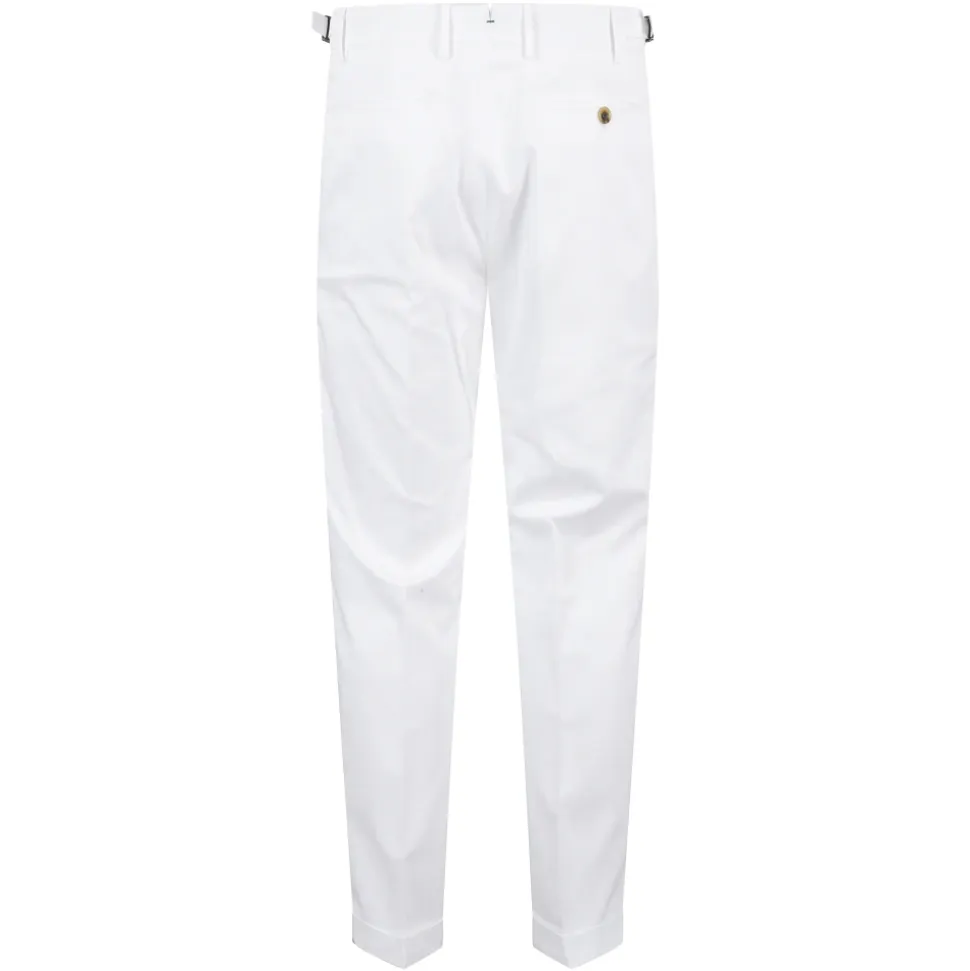 Pantaloni Chino Retro Stretch Bianchi