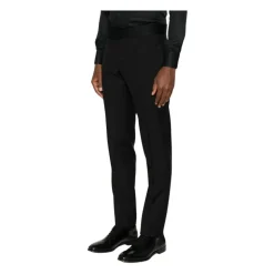 Pantaloni con finiture in raso