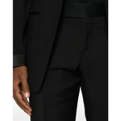 Pantaloni con finiture in raso