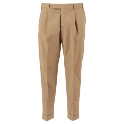 Pantaloni con patta a pieghe