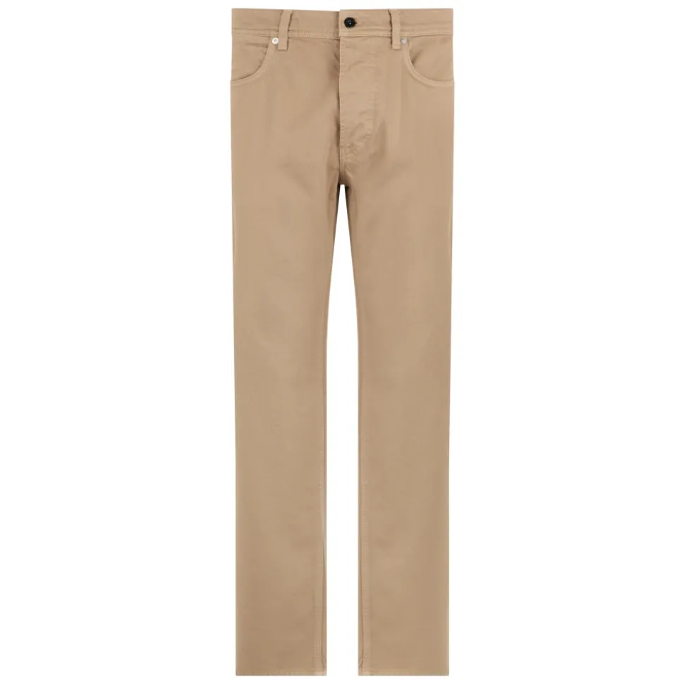 Pantaloni Dritti in Cotone