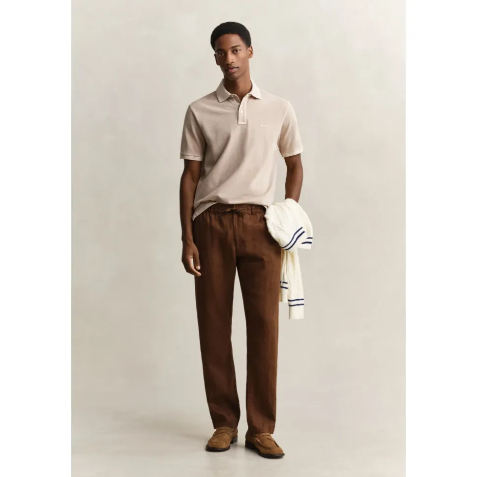 Pantaloni dritti in lino