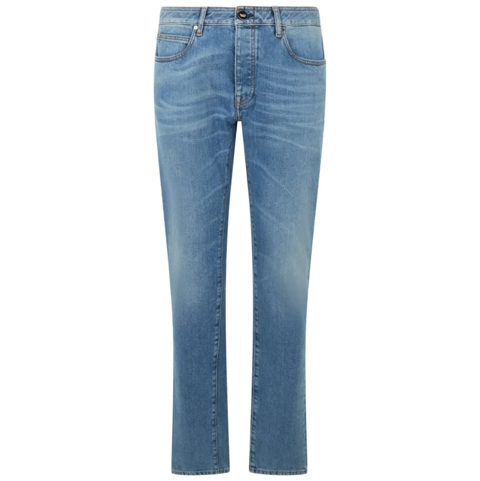Pantaloni in Denim Taglio Dritto