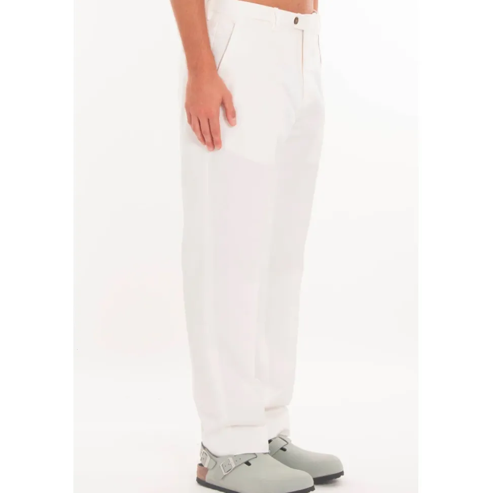 Pantaloni in lino di cotone