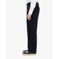 Pantaloni in misto lana a doppio piega