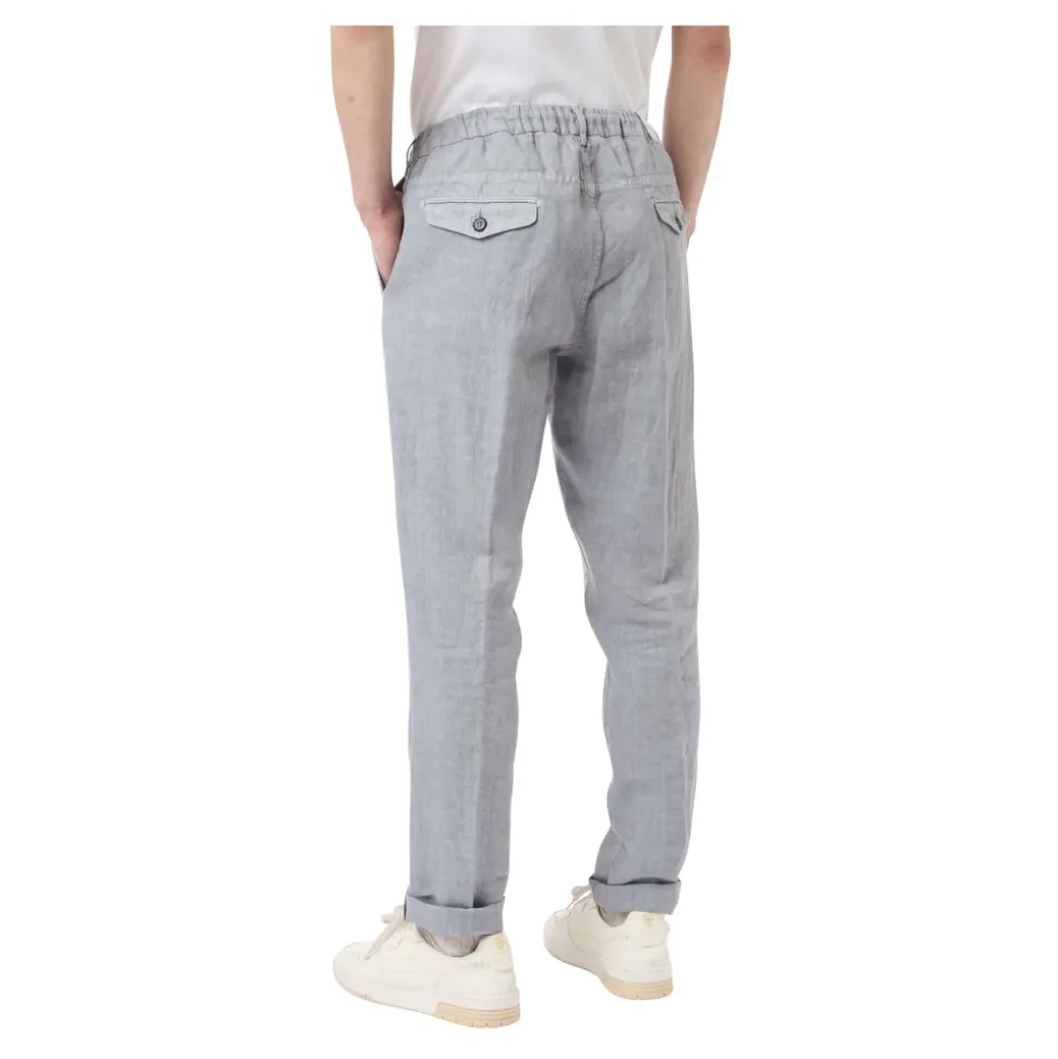 Pantaloni Jogger in Lino