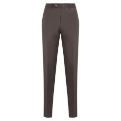 Pantaloni jogger in misto lana marrone
