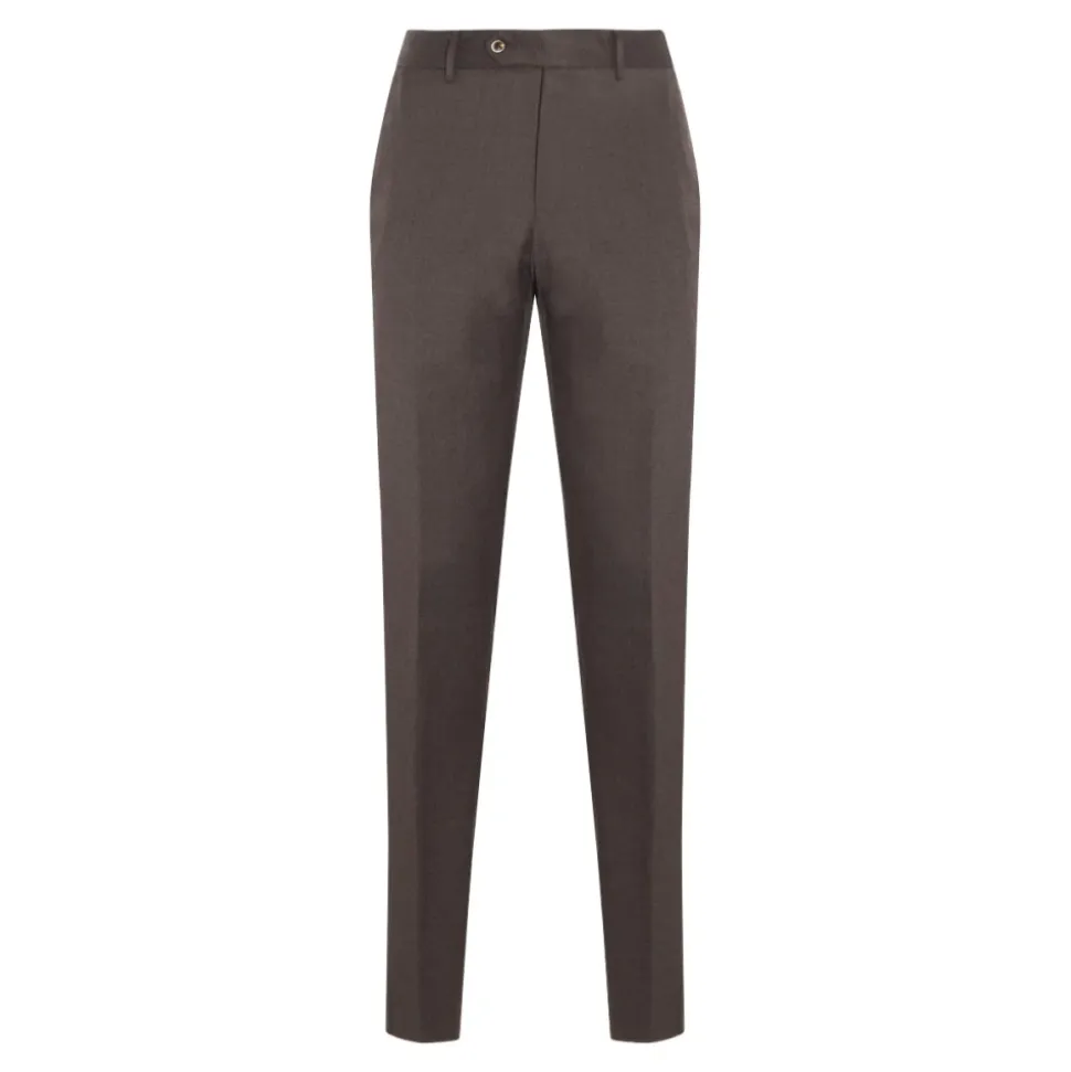 Pantaloni jogger in misto lana marrone