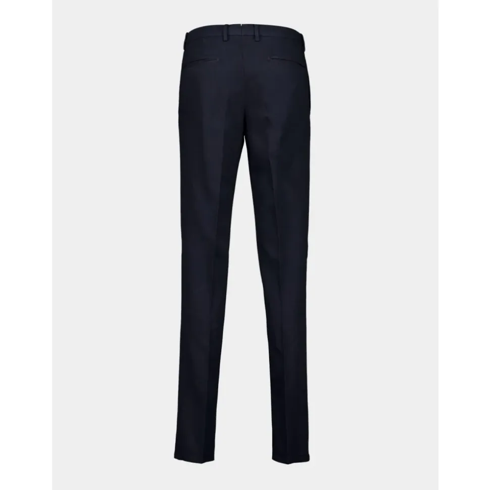 Pantaloni Navy in Cotone-Lino