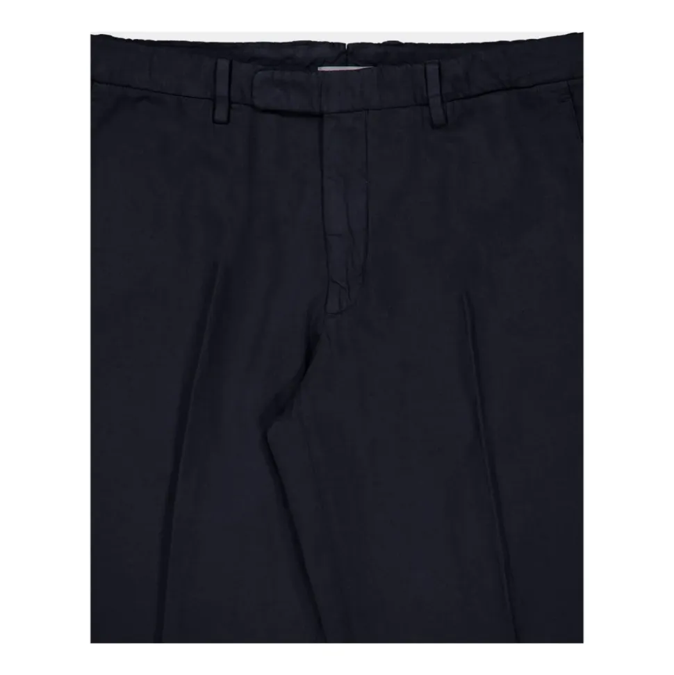 Pantaloni Navy in Cotone-Lino
