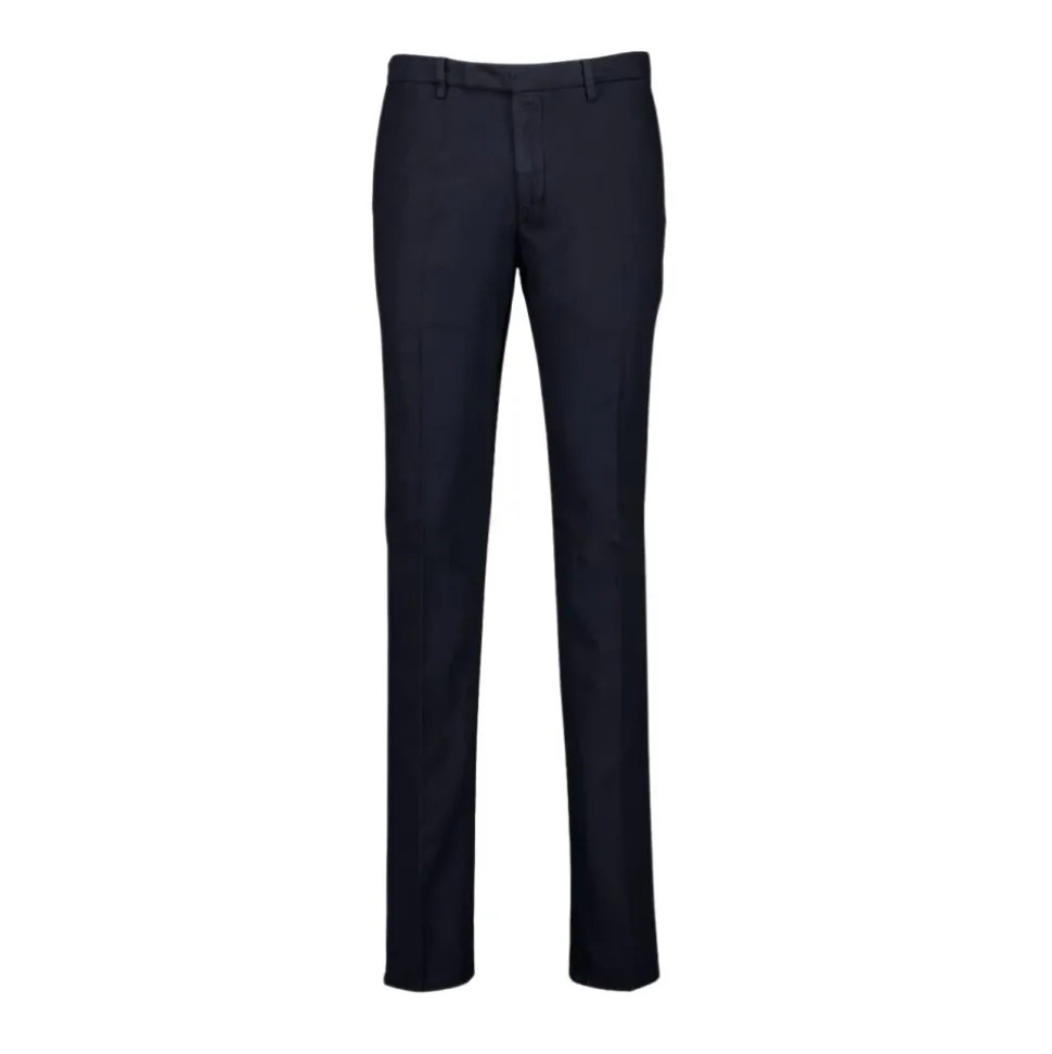 Pantaloni Navy in Cotone-Lino