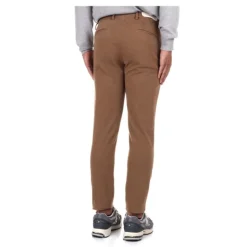 Pantaloni Slim Fit Marroni con Zip