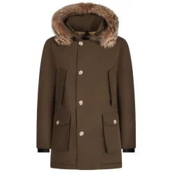 Parka artico con bordo in pelliccia removibile