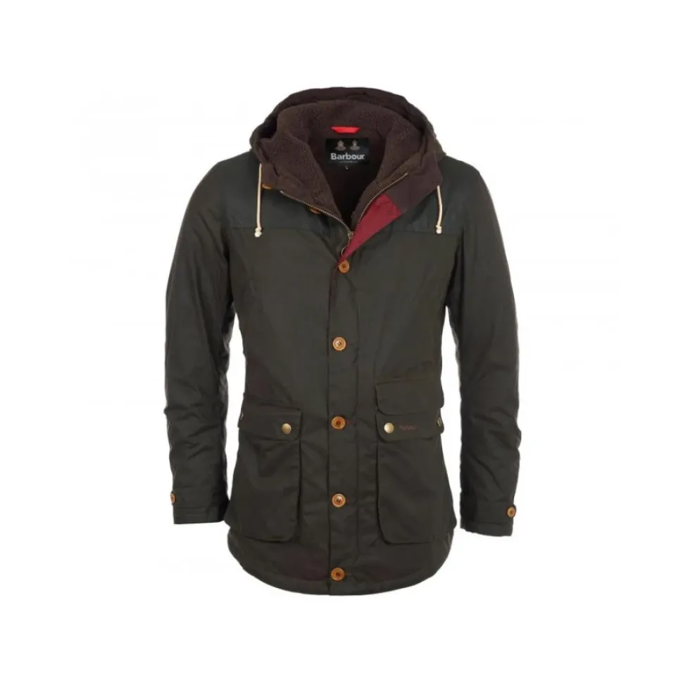 Parka in Cotone Cerato Game Oliva
