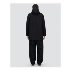 Parka Lungo Blu in Scuba a 3 Strati