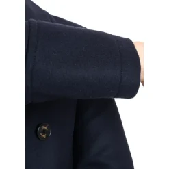 Peacoat Blu con Bottoni in Corno