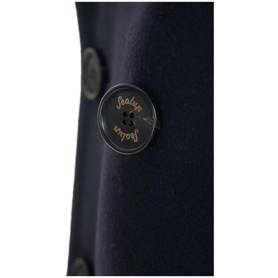 Peacoat Blu con Bottoni in Corno