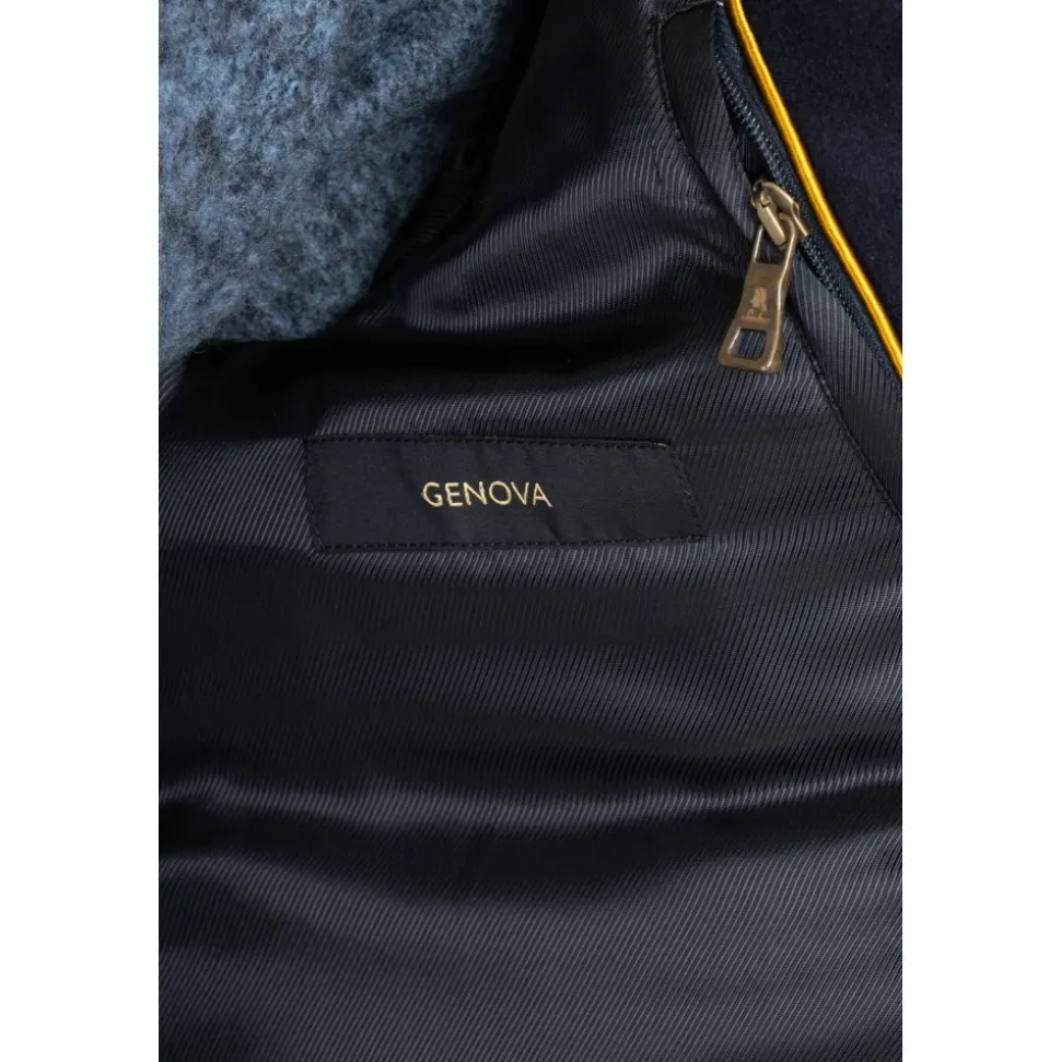 Peacoat Blu con Bottoni in Corno
