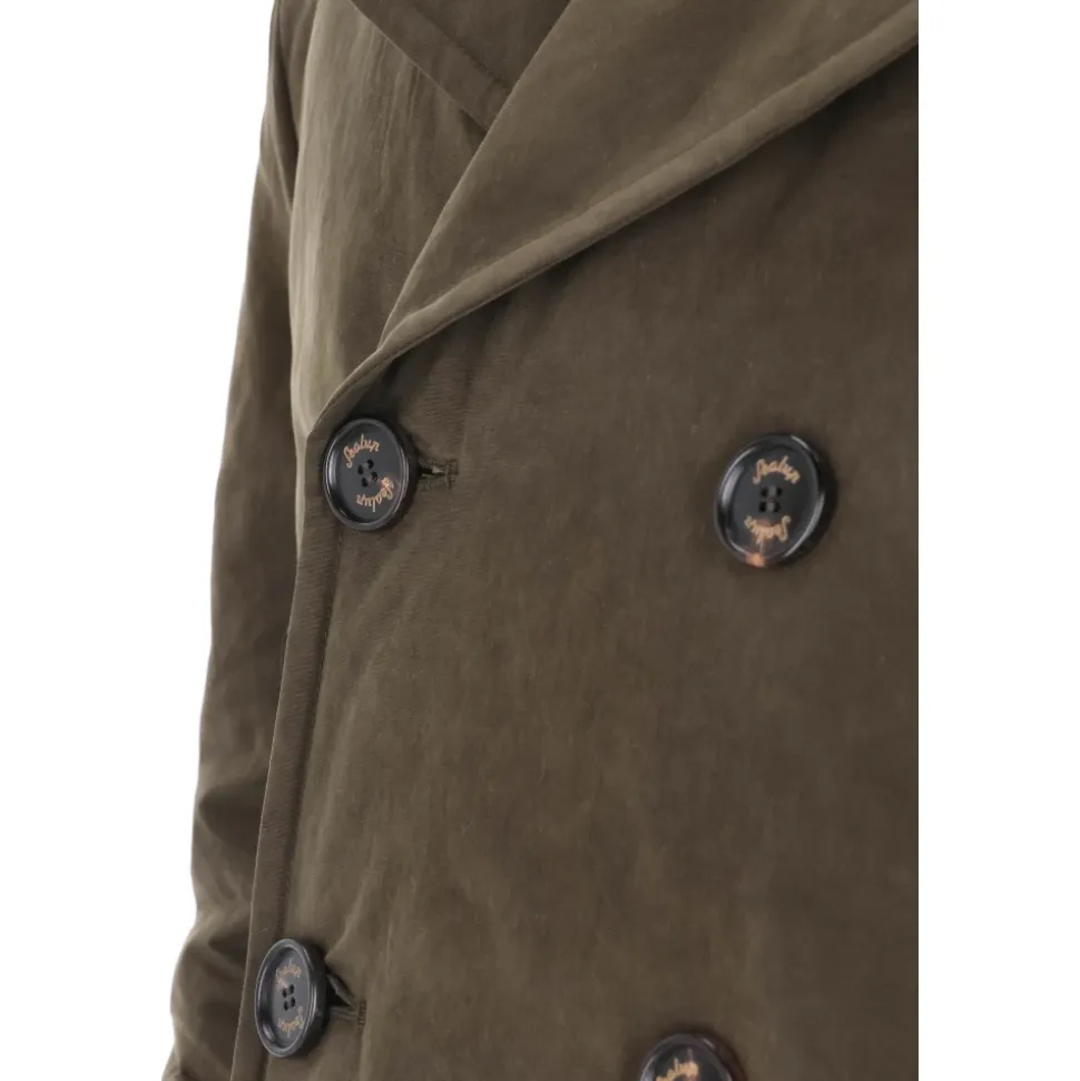 Peacoat verde con fodera in grafene