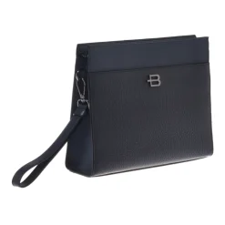 Pochette in pelle martellata