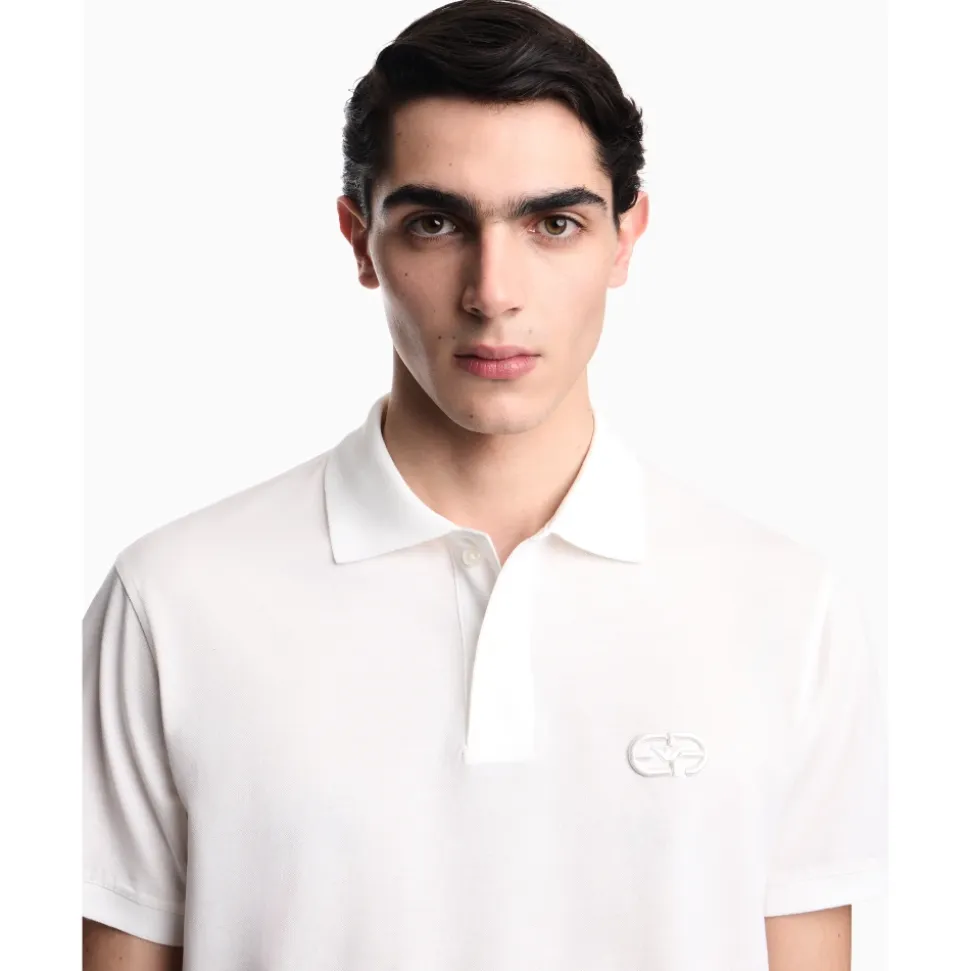 Polo con logo ricamato