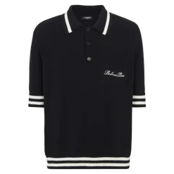Polo in lana con ricamo Signature
