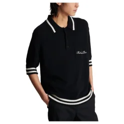 Polo in lana con ricamo Signature