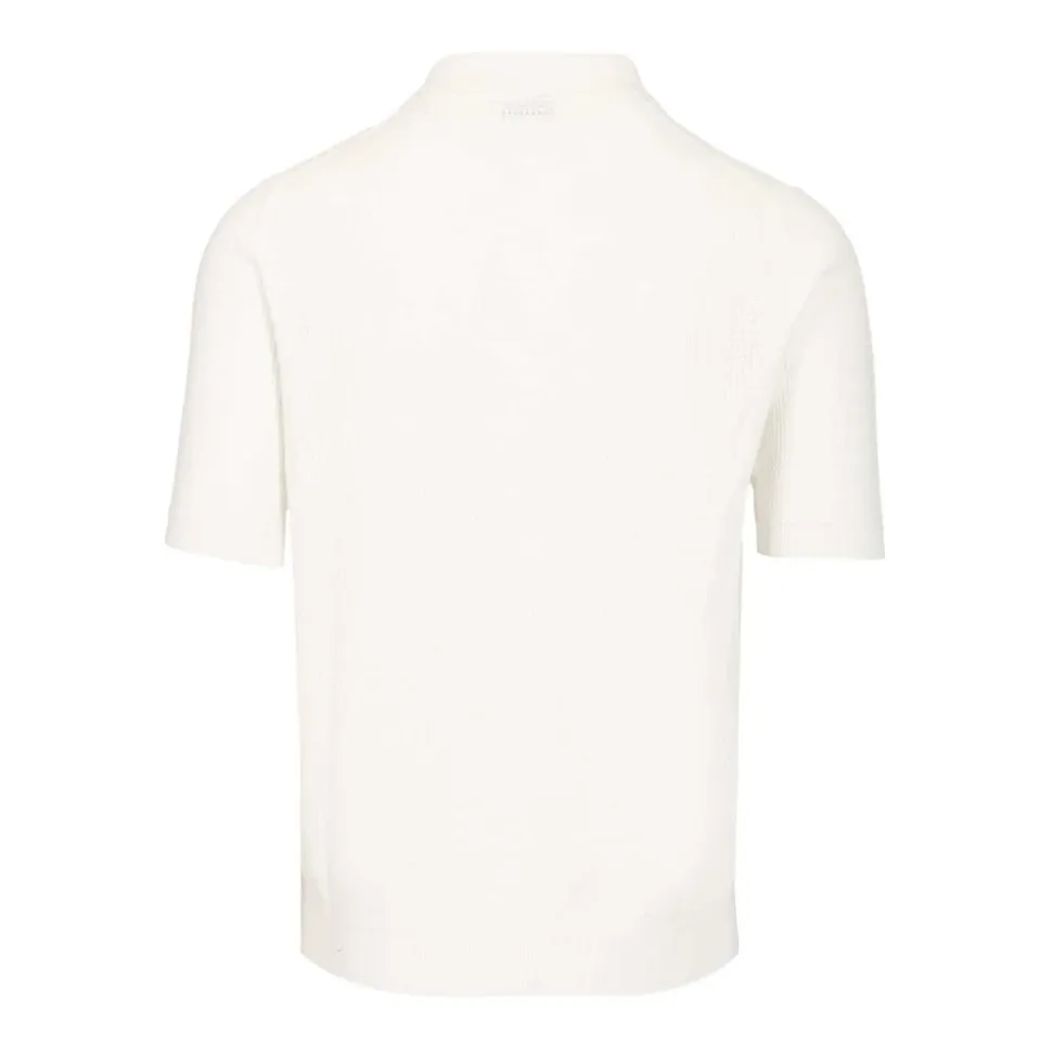 Polo in maglia waffle