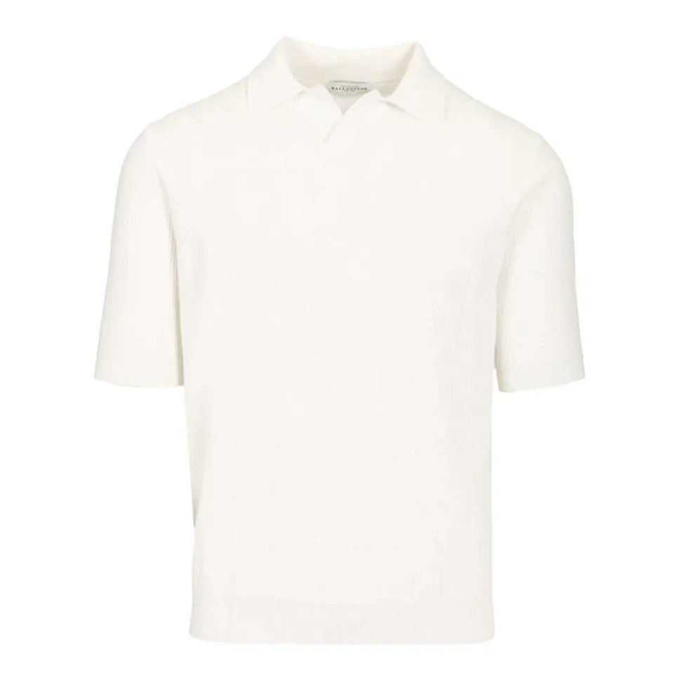 Polo in maglia waffle