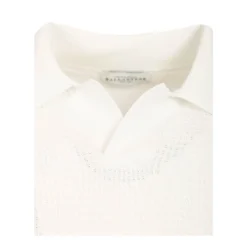 Polo in maglia waffle